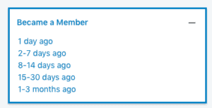 More became a member filters