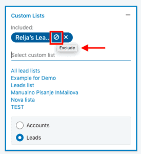 More Sales Navigator filters