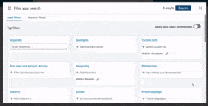 Screenshot of LinkedIn features