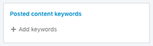 Filter for searching by content keywords