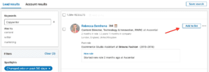Example of leads result