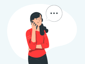 Woman talking on the phone