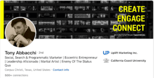 Creative LinkedIn profile