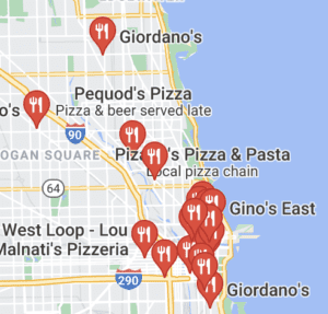Chicago pizza results